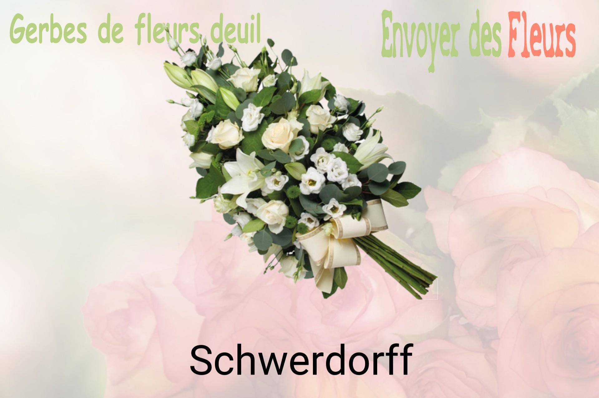 Gerbe de fleurs de deuil livrée à Schwerdorff